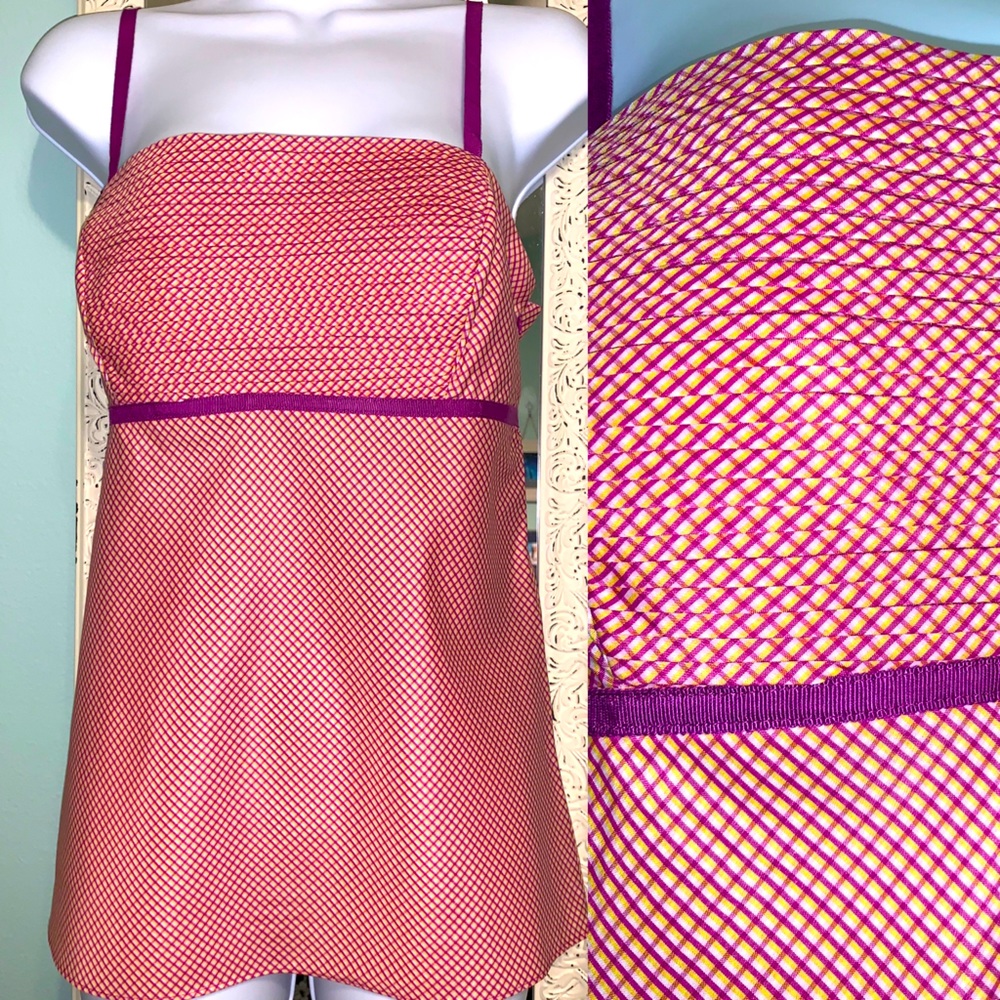 NICOLE MILLER PURPLE STRAP TOP